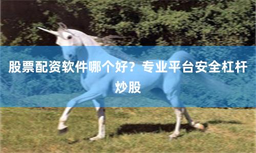 股票配资软件哪个好？专业平台安全杠杆炒股